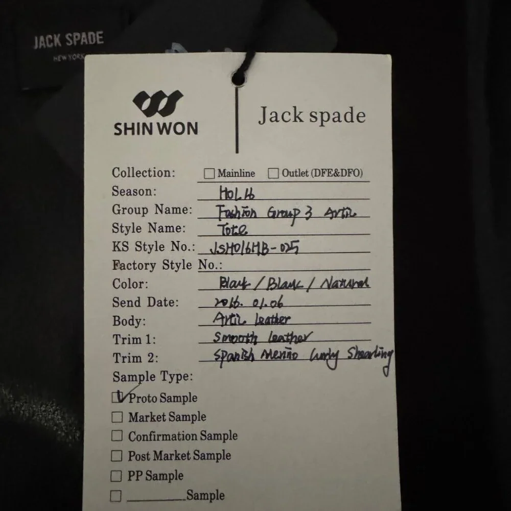 NWT Jack Spade Leather Tote Bag Sample Prototype & L.L. Bean Storage Bag - Picture 14 of 14